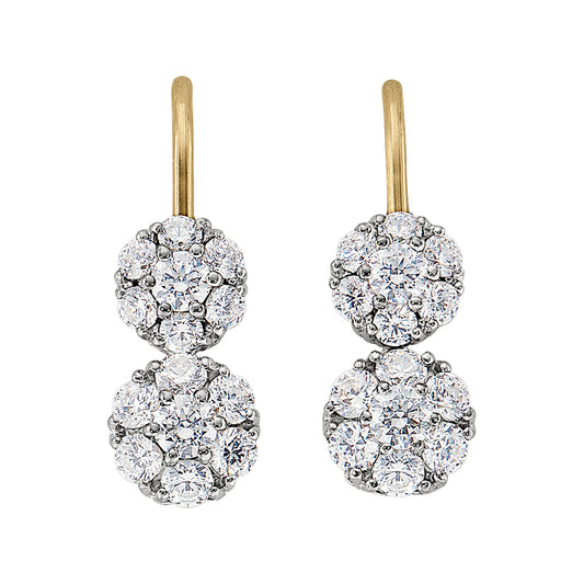 diamond drop earrings, diamond cluster earrings, diamond earrings for women