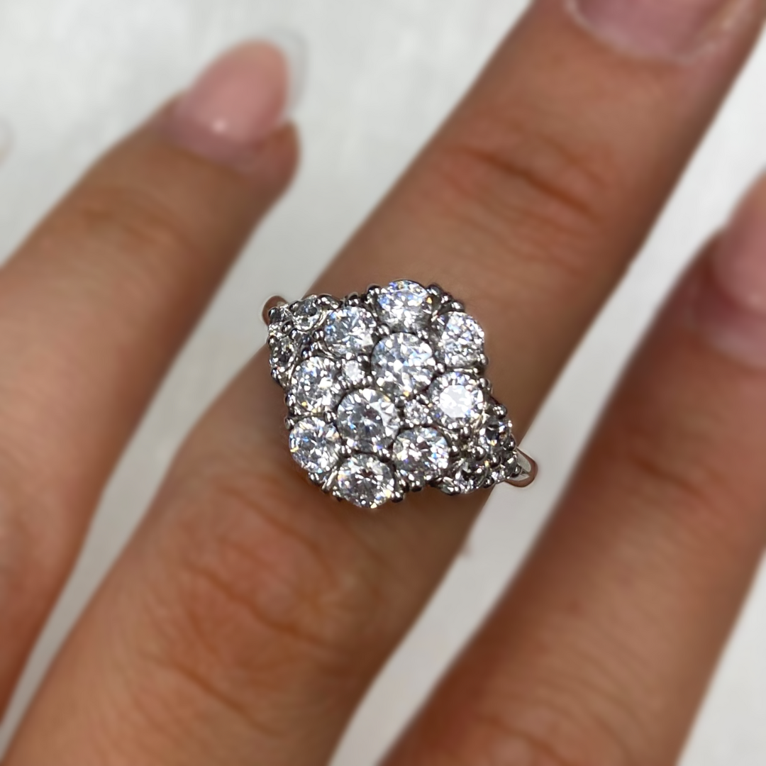 diamond cluster rings, cluster rings, diamond fashion rings, ladies diamond rings