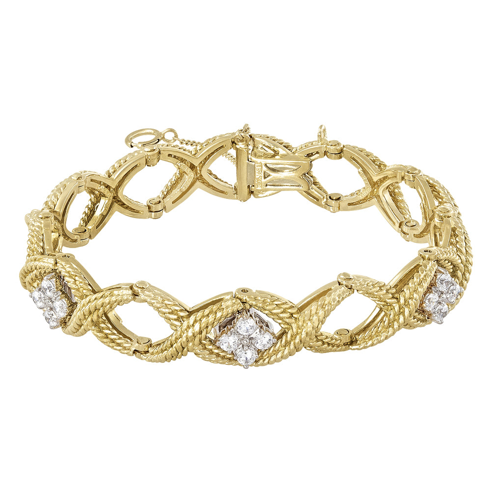Jabel Add-A-Section Bracelet, Diamond Link Bracelet, Diamond Tennis Bracelet, Rope Diamond Bracelet