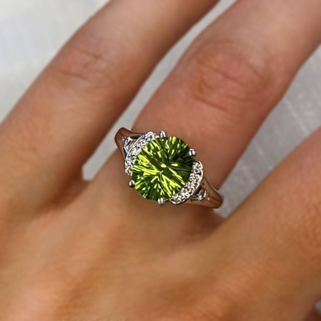 peridot rings for women, august birthstone rings