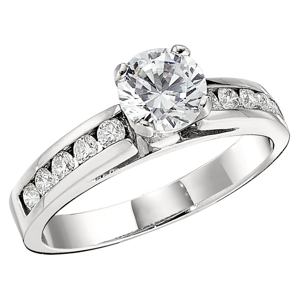 channel engagement rings, classic engagement rings, traditional engagement rings