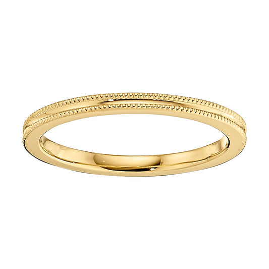 modern gold wedding band, unique gold wedding band, concave wedding band, millgrain wedding bands, stackable gold wedding bands, stackable gold wedding rings