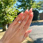 classic diamond engagement rings, simple diamond rings, three stone cluster engagement rings